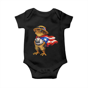 Coqui Frog Puerto Rico Flag Baby Onesie Puerto Rican Taino Boricua Vibes TS10 Black Print Your Wear