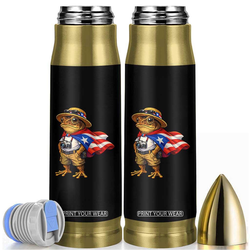 Coqui Frog Puerto Rico Flag Bullet Tumbler Puerto Rican Taino Boricua Vibes TS10 Black Print Your Wear