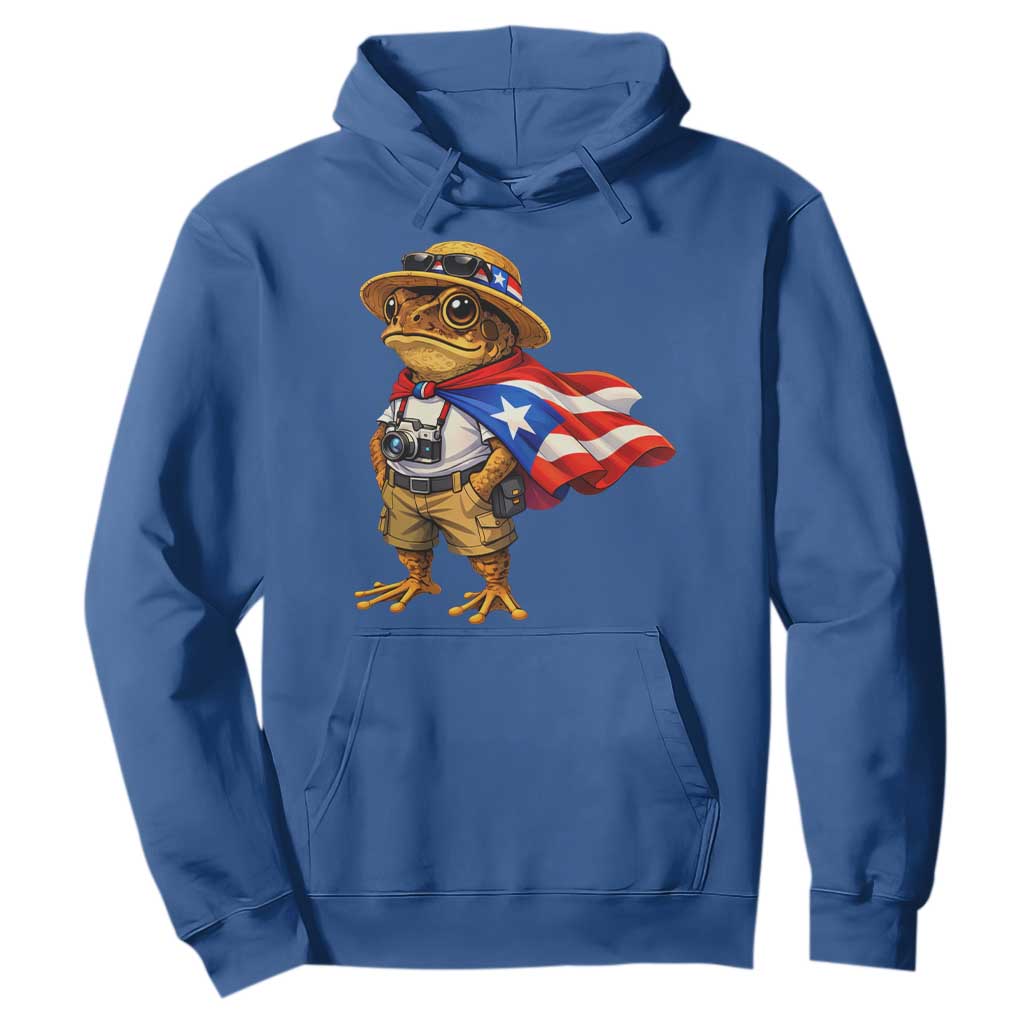 Coqui Frog Puerto Rico Flag Hoodie Puerto Rican Taino Boricua Vibes TS10 Royal Blue Print Your Wear