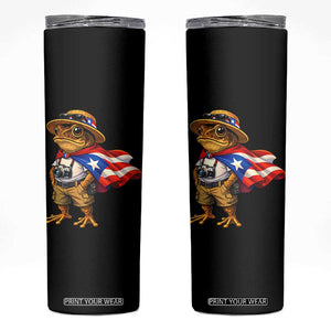 Coqui Frog Puerto Rico Flag Skinny Tumbler Puerto Rican Taino Boricua Vibes TS10 Black Print Your Wear