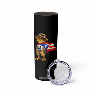 Coqui Frog Puerto Rico Flag Skinny Tumbler Puerto Rican Taino Boricua Vibes TS10 Print Your Wear