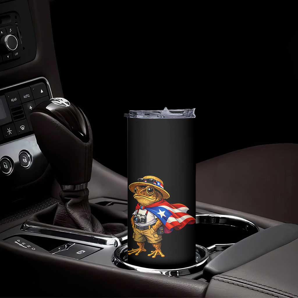 Coqui Frog Puerto Rico Flag Skinny Tumbler Puerto Rican Taino Boricua Vibes TS10 Print Your Wear