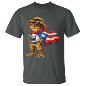 Coqui Frog Puerto Rico Flag T Shirt Puerto Rican Taino Boricua Vibes TS10 Dark Heather Print Your Wear