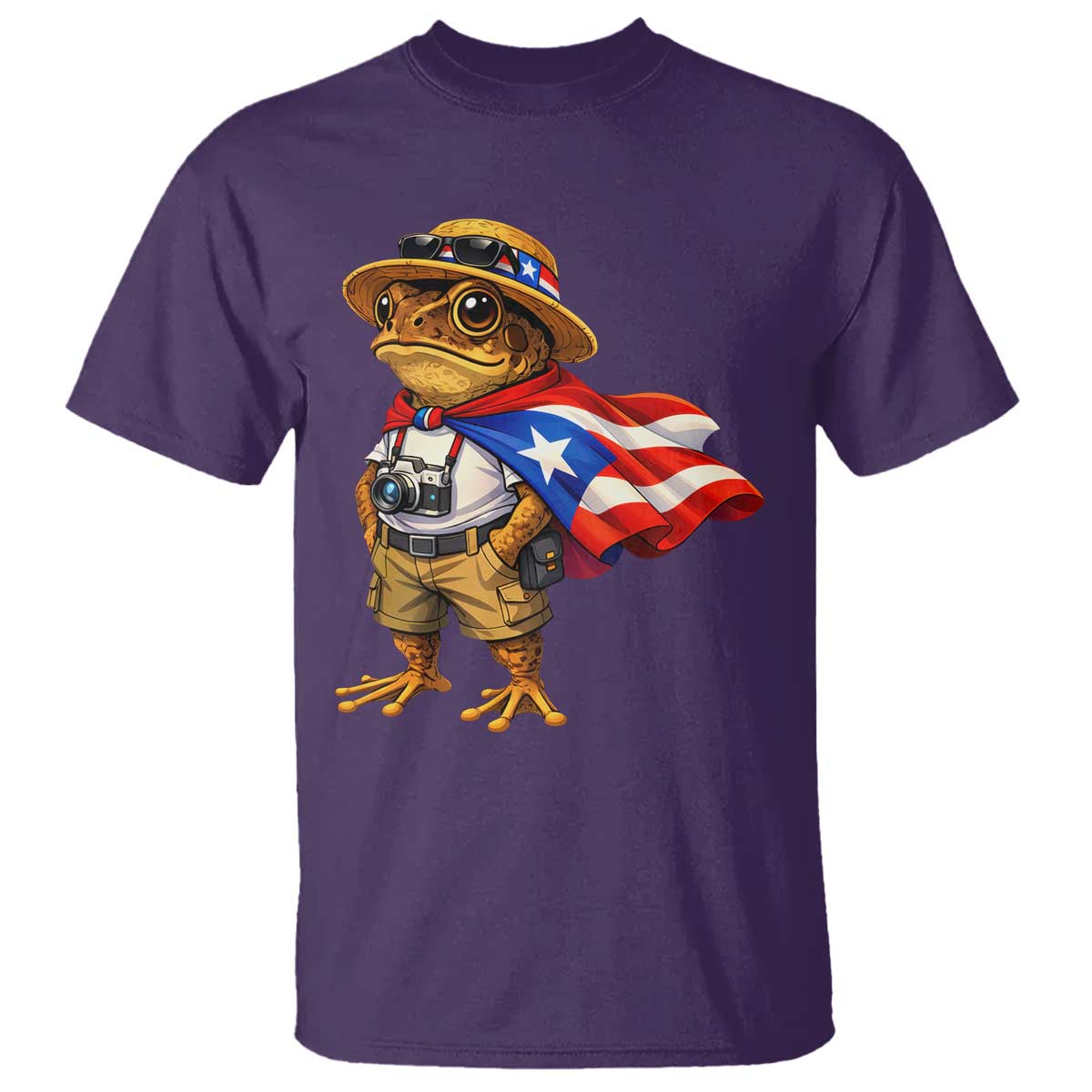 Coqui Frog Puerto Rico Flag T Shirt Puerto Rican Taino Boricua Vibes TS10 Purple Print Your Wear