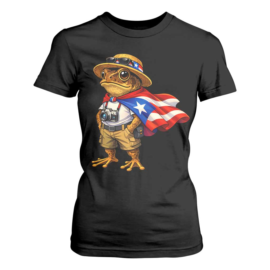 Coqui Frog Puerto Rico Flag T Shirt For Women Puerto Rican Taino Boricua Vibes TS10 Black Print Your Wear