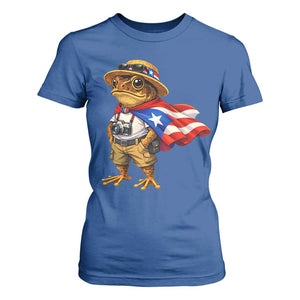 Coqui Frog Puerto Rico Flag T Shirt For Women Puerto Rican Taino Boricua Vibes TS10 Royal Blue Print Your Wear