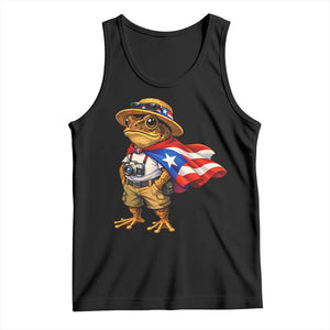Coqui Frog Puerto Rico Flag Tank Top Puerto Rican Taino Boricua Vibes TS10 Black Print Your Wear