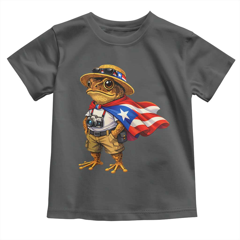 Coqui Frog Puerto Rico Flag Toddler T Shirt Puerto Rican Taino Boricua Vibes TS10 Dark Heather Print Your Wear