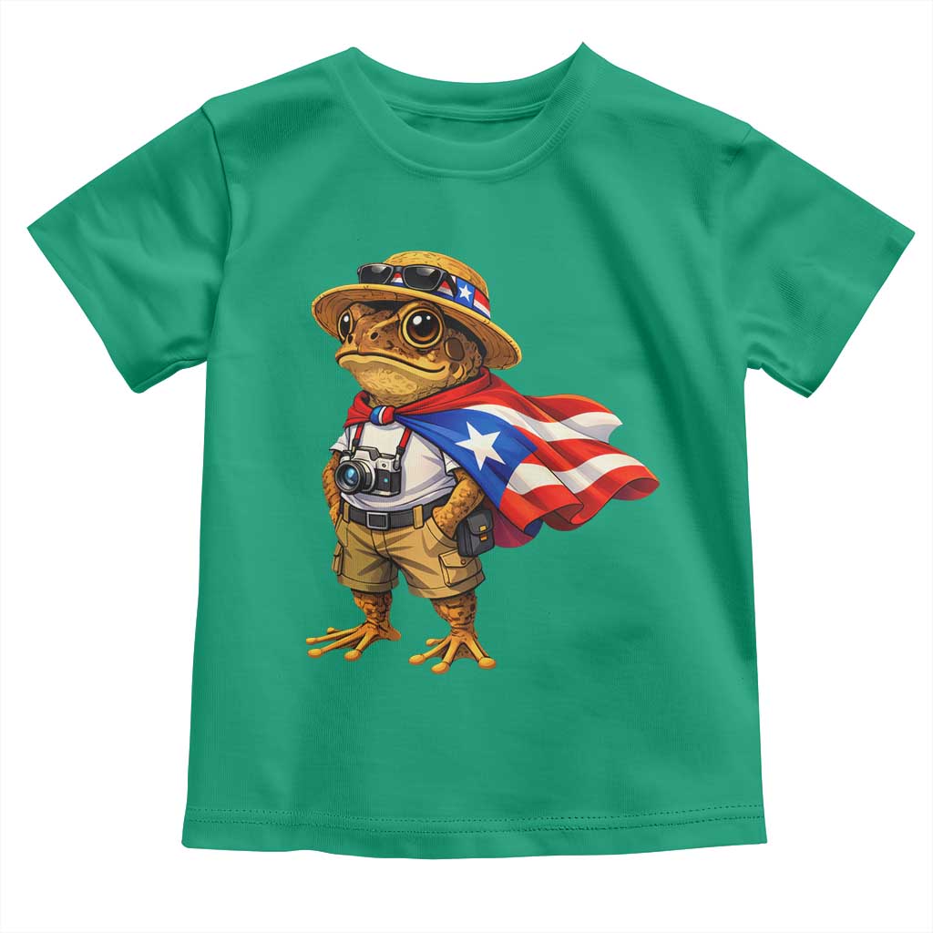 Coqui Frog Puerto Rico Flag Toddler T Shirt Puerto Rican Taino Boricua Vibes TS10 Irish Green Print Your Wear