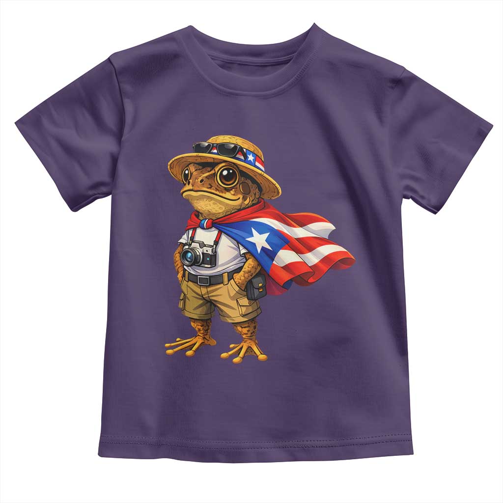 Coqui Frog Puerto Rico Flag Toddler T Shirt Puerto Rican Taino Boricua Vibes TS10 Purple Print Your Wear
