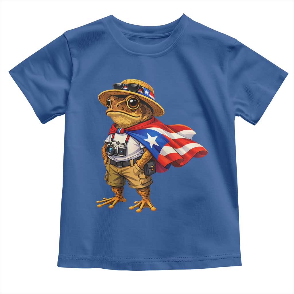 Coqui Frog Puerto Rico Flag Toddler T Shirt Puerto Rican Taino Boricua Vibes TS10 Royal Blue Print Your Wear