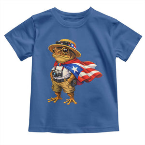 Coqui Frog Puerto Rico Flag Toddler T Shirt Puerto Rican Taino Boricua Vibes TS10 Royal Blue Print Your Wear