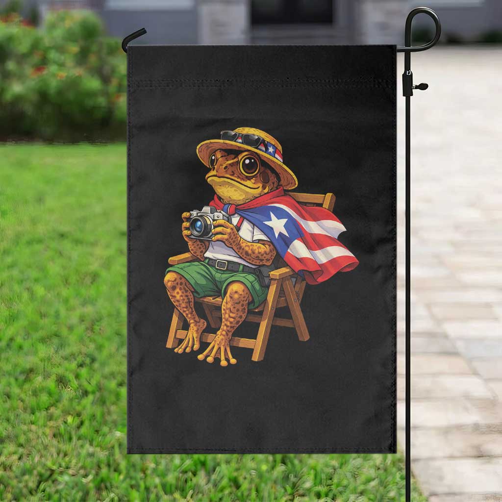 Funny Coqui Frog Puerto Rico Flag Garden Flag Puerto Rican Taino Boricua Hispanic TS10 Print Your Wear