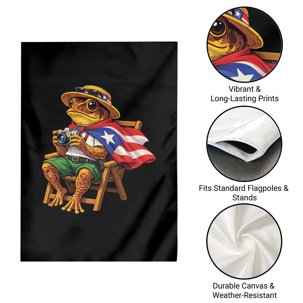 Funny Coqui Frog Puerto Rico Flag Garden Flag Puerto Rican Taino Boricua Hispanic TS10 Print Your Wear