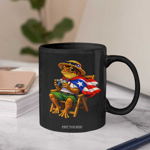 Funny Coqui Frog Puerto Rico Flag Coffee Mug Puerto Rican Taino Boricua Hispanic TS10 Print Your Wear