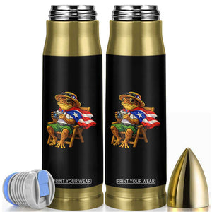 Funny Coqui Frog Puerto Rico Flag Bullet Tumbler Puerto Rican Taino Boricua Hispanic TS10 Black Print Your Wear