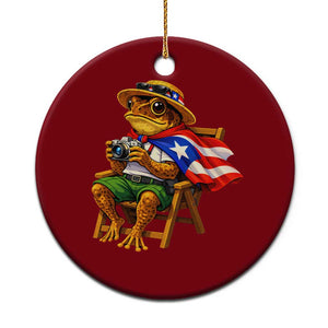 Funny Coqui Frog Puerto Rico Flag Ceramic Ornament Puerto Rican Taino Boricua Hispanic TS10 1pc Red Print Your Wear