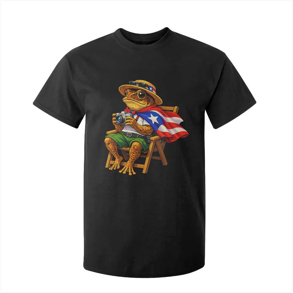 Funny Coqui Frog Puerto Rico Flag T Shirt For Kid Puerto Rican Taino Boricua Hispanic TS10 Black Print Your Wear
