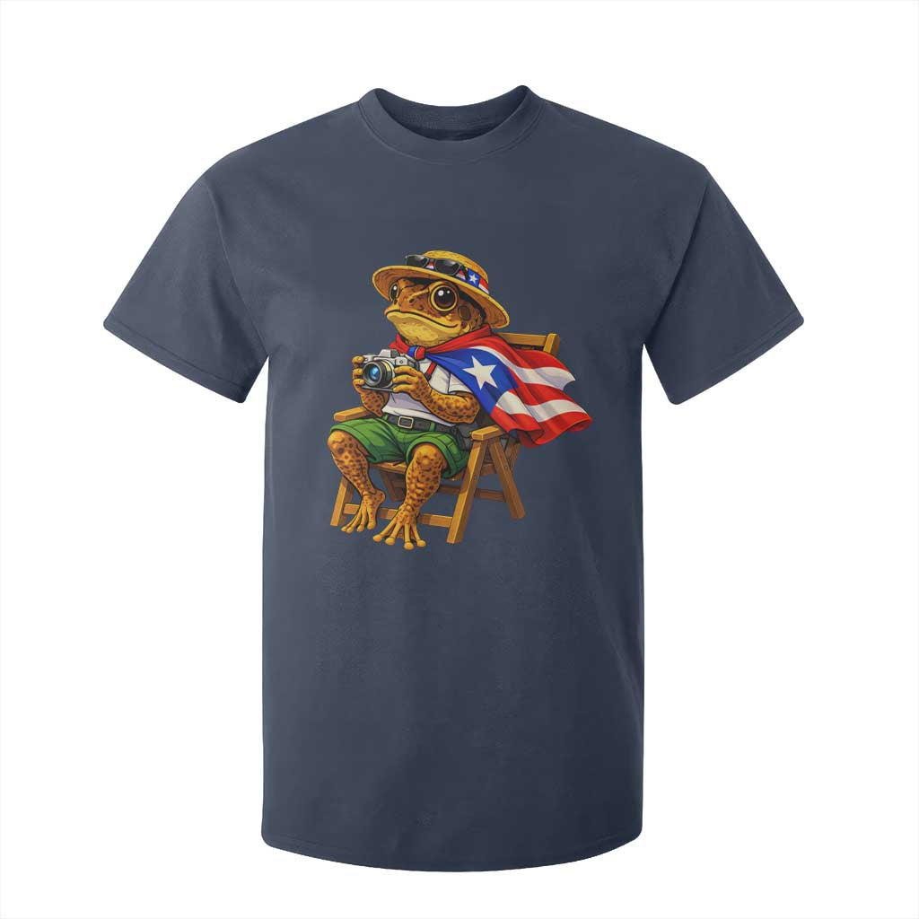 Funny Coqui Frog Puerto Rico Flag T Shirt For Kid Puerto Rican Taino Boricua Hispanic TS10 Navy Print Your Wear