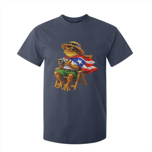 Funny Coqui Frog Puerto Rico Flag T Shirt For Kid Puerto Rican Taino Boricua Hispanic TS10 Navy Print Your Wear