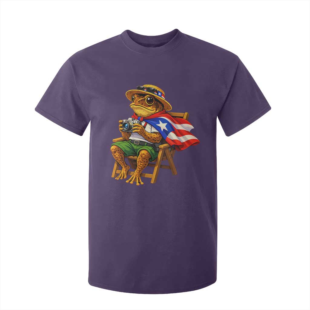 Funny Coqui Frog Puerto Rico Flag T Shirt For Kid Puerto Rican Taino Boricua Hispanic TS10 Purple Print Your Wear