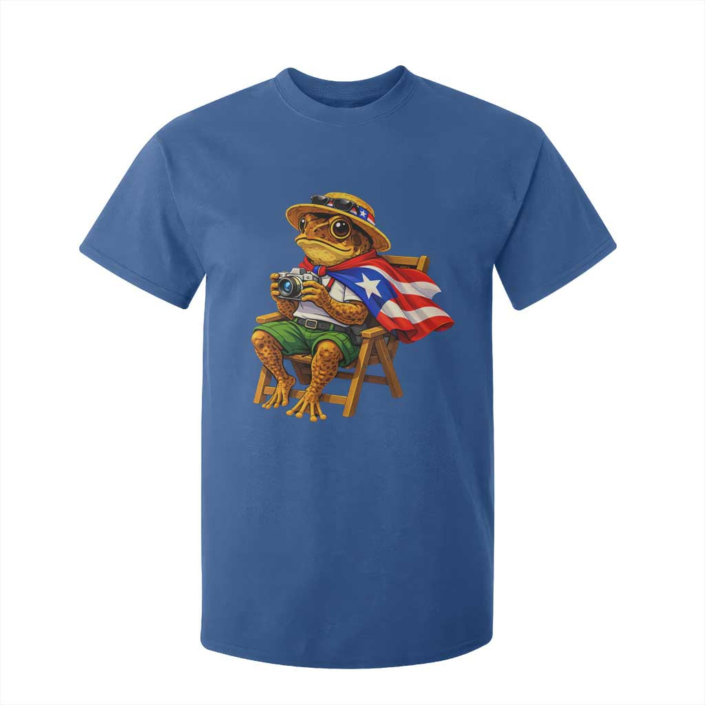 Funny Coqui Frog Puerto Rico Flag T Shirt For Kid Puerto Rican Taino Boricua Hispanic TS10 Royal Blue Print Your Wear