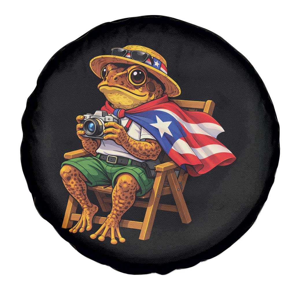 Funny Coqui Frog Puerto Rico Flag Spare Tire Cover Puerto Rican Taino Boricua Hispanic TS10 Print Your Wear