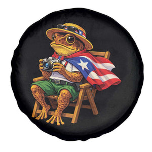 Funny Coqui Frog Puerto Rico Flag Spare Tire Cover Puerto Rican Taino Boricua Hispanic TS10 Print Your Wear
