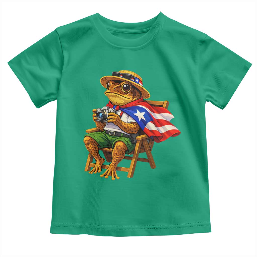 Funny Coqui Frog Puerto Rico Flag Toddler T Shirt Puerto Rican Taino Boricua Hispanic TS10 Irish Green Print Your Wear