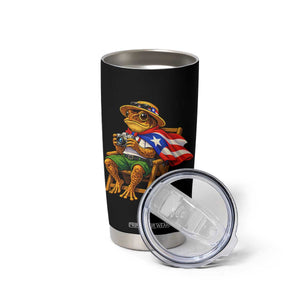 Funny Coqui Frog Puerto Rico Flag Tumbler Cup Puerto Rican Taino Boricua Hispanic TS10 Print Your Wear