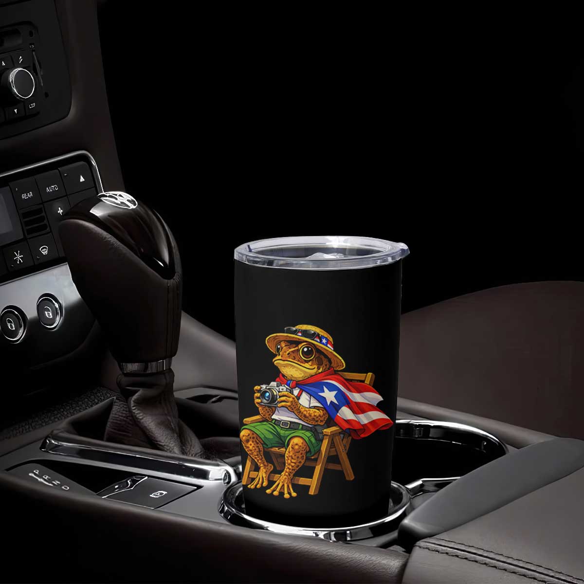 Funny Coqui Frog Puerto Rico Flag Tumbler Cup Puerto Rican Taino Boricua Hispanic TS10 Print Your Wear