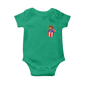 Funny Coqui Frog Puerto Rico Flag Baby Onesie Puerto Rican Taino Buricua Pocket Borinquen TS10 Irish Green Print Your Wear