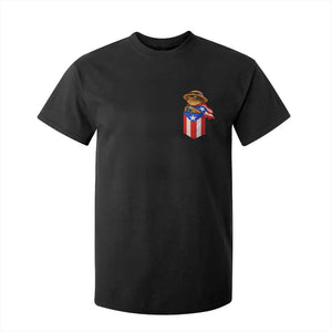 Funny Coqui Frog Puerto Rico Flag T Shirt For Kid Puerto Rican Taino Buricua Pocket Borinquen TS10 Black Print Your Wear