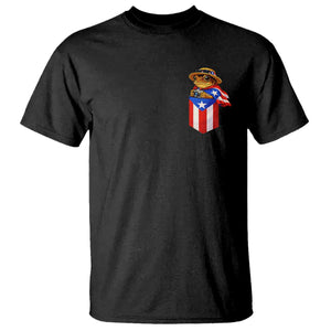 Funny Coqui Frog Puerto Rico Flag T Shirt Puerto Rican Taino Buricua Pocket Borinquen TS10 Black Print Your Wear