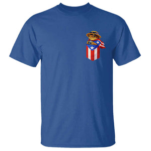 Funny Coqui Frog Puerto Rico Flag T Shirt Puerto Rican Taino Buricua Pocket Borinquen TS10 Royal Blue Print Your Wear