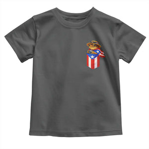 Funny Coqui Frog Puerto Rico Flag Toddler T Shirt Puerto Rican Taino Buricua Pocket Borinquen TS10 Dark Heather Print Your Wear