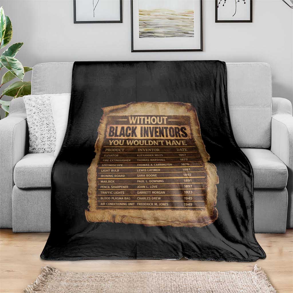 Black Inventors Throw Blanket Afro African Melanin Black History Month Juneteenth TS10 Print Your Wear