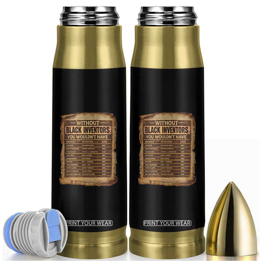 Black Inventors Bullet Tumbler Afro African Melanin Black History Month Juneteenth TS10 Black Print Your Wear