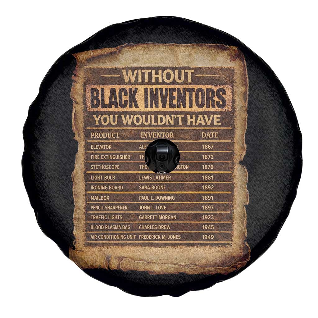 Black Inventors Spare Tire Cover Afro African Melanin Black History Month Juneteenth TS10 Print Your Wear