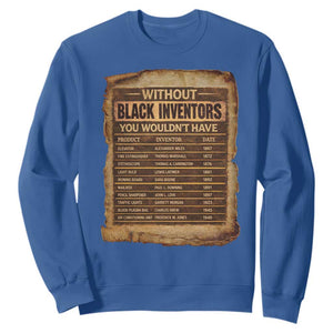 Black Inventors Sweatshirt Afro African Melanin Black History Month Juneteenth TS10 Royal Blue Print Your Wear