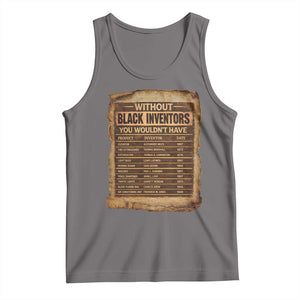 Black Inventors Tank Top Afro African Melanin Black History Month Juneteenth TS10 Deep Heather Print Your Wear