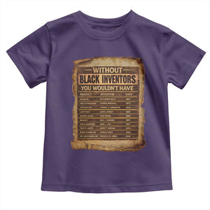 Black Inventors Toddler T Shirt Afro African Melanin Black History Month Juneteenth TS10 Purple Print Your Wear