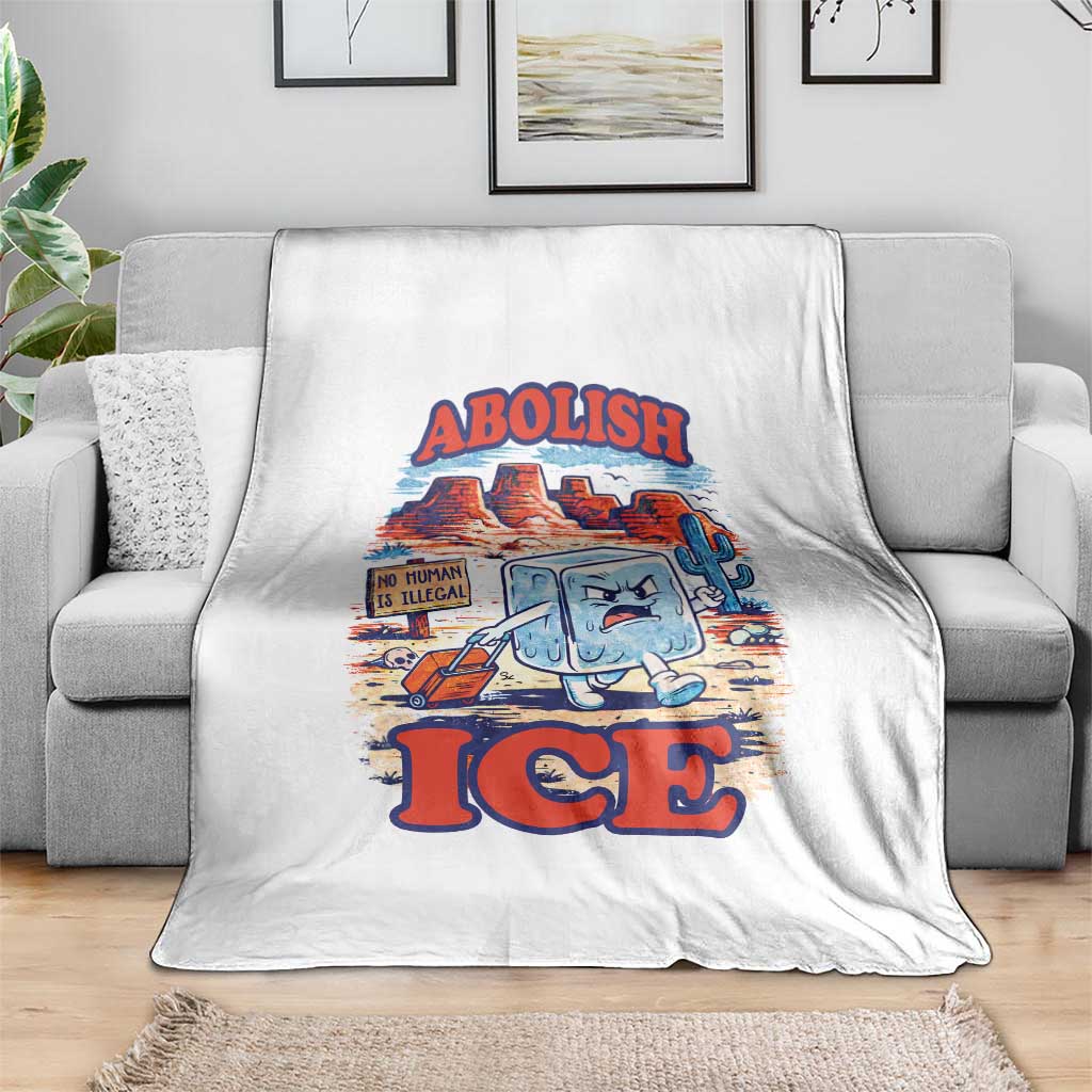 Abolish Ice Protest Throw Blanket Retro Protest No Human Is Illegal TS10 Print Your Wear