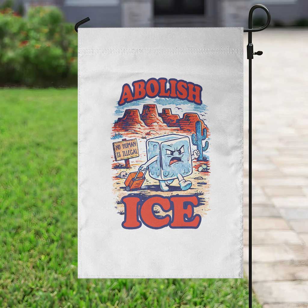 Abolish Ice Protest Garden Flag Retro Protest No Human Is Illegal TS10 Print Your Wear
