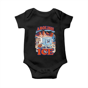 Abolish Ice Protest Baby Onesie Retro Protest No Human Is Illegal TS10 Black Print Your Wear