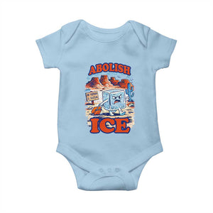 Abolish Ice Protest Baby Onesie Retro Protest No Human Is Illegal TS10 Light Blue Print Your Wear