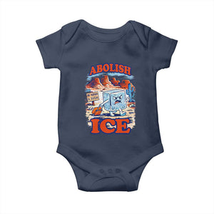 Abolish Ice Protest Baby Onesie Retro Protest No Human Is Illegal TS10 Navy Print Your Wear