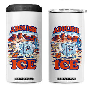 Abolish Ice Protest 4 in 1 Can Cooler Tumbler Retro Protest No Human Is Illegal TS10 One Size: 16 oz White Print Your Wear
