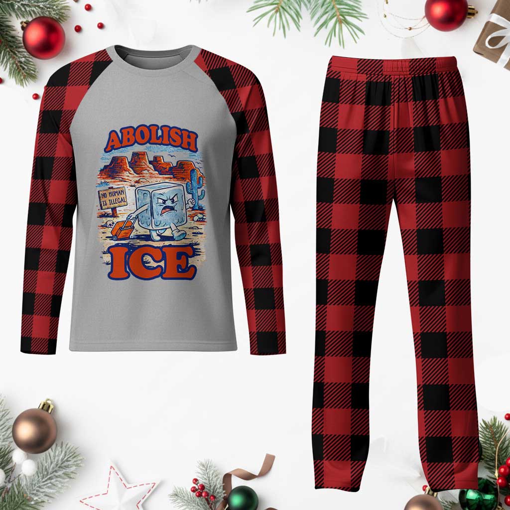 Abolish Ice Protest Plaid Pajama Set Retro Protest No Human Is Illegal TS10 Buffalo Plaid Print Your Wear