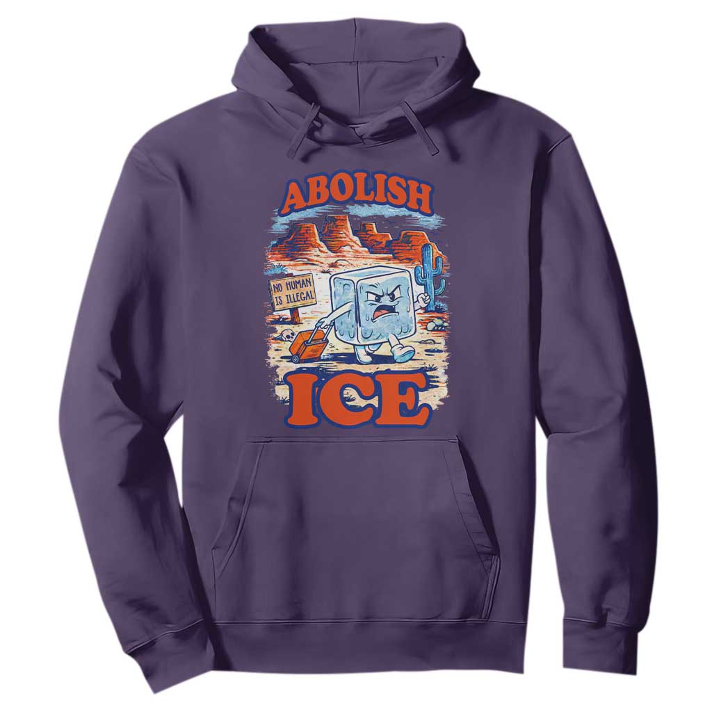 Abolish Ice Protest Hoodie Retro Protest No Human Is Illegal TS10 Purple Print Your Wear